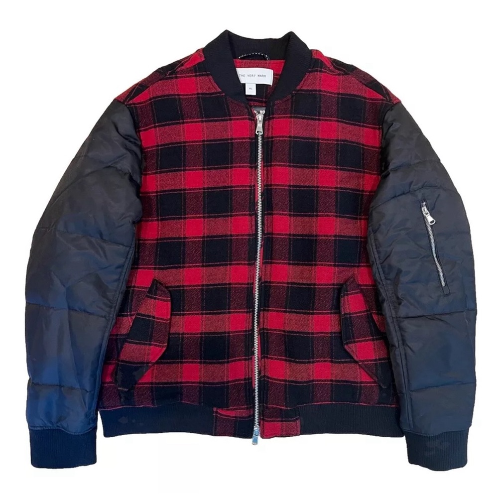 The Very Warm Men’s Plaid Bomber Jacket XL